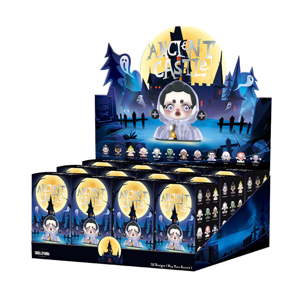 SkullPanda Ancient Castle Collectible Figure - Unique Gothic Decor for Home, Office & Halloween Displays