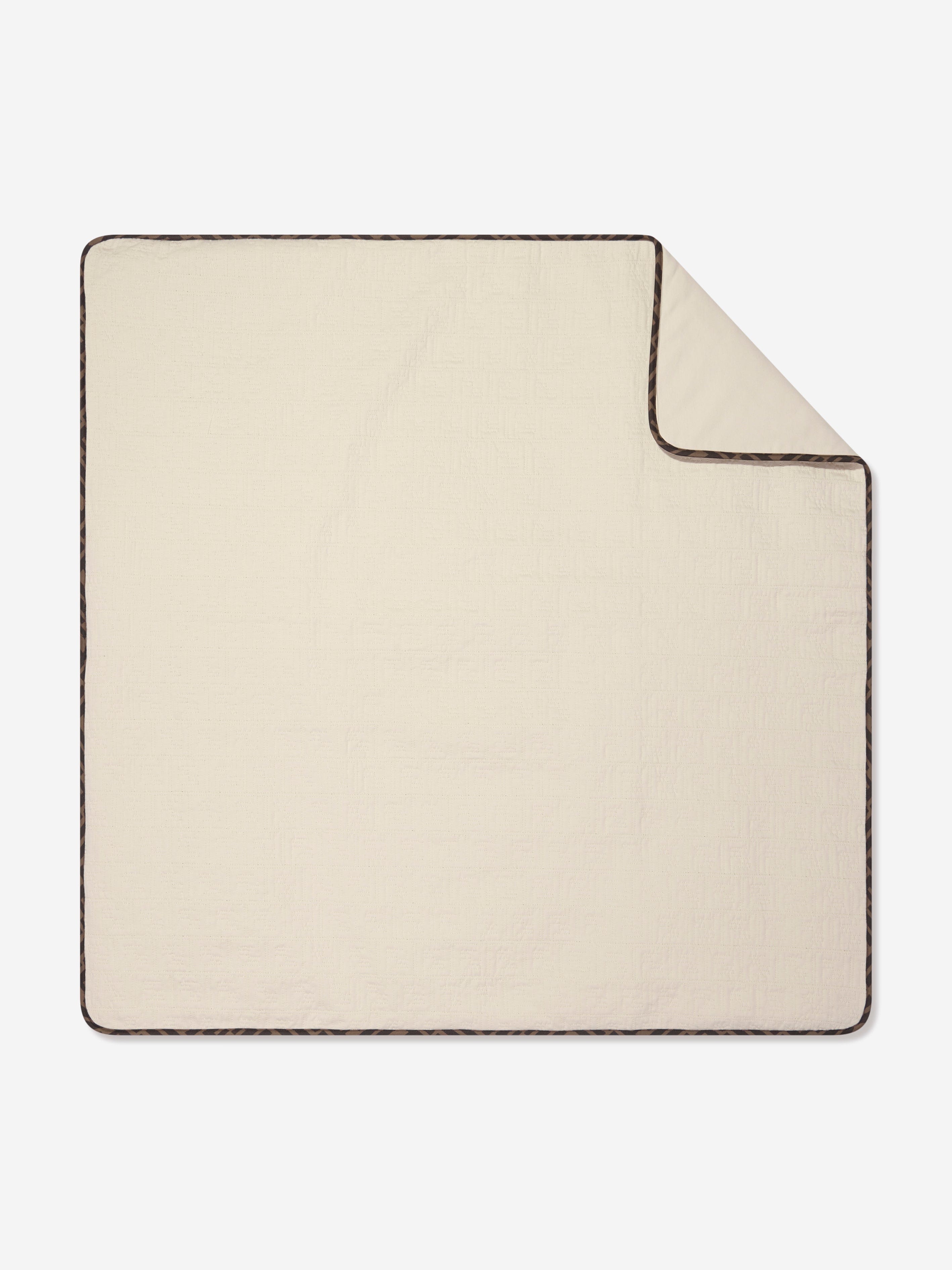 Soft Beige Baby Quilted Cotton Blanket - 80cm (31.5