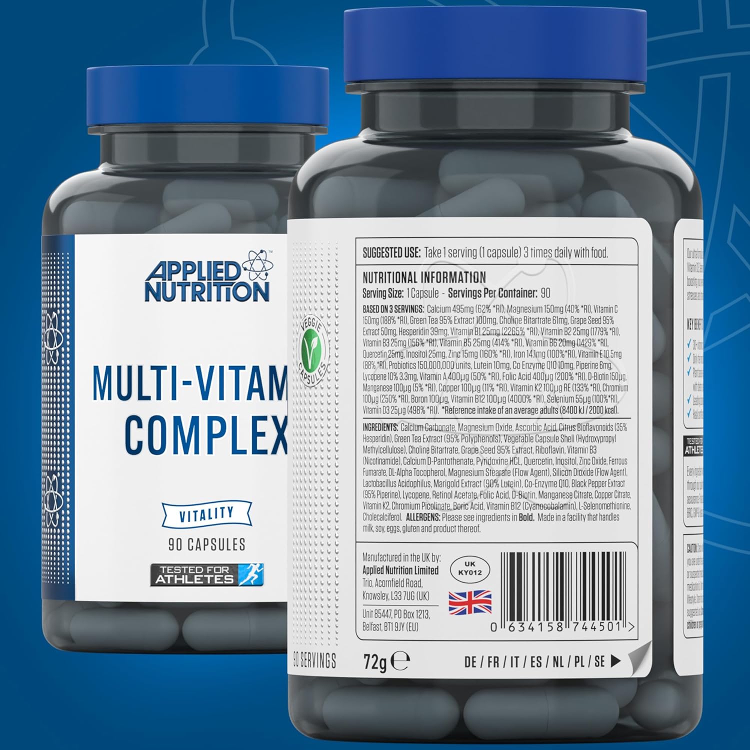 Applied Nutrition Multi Vitamin Complex - 90 Tablets for Daily Immune Support & Energy Boost | Essential Vitamins for Men & Women