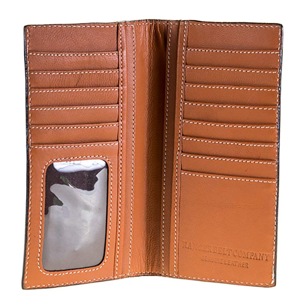Western Fashion Leather Rodeo Wallet with Lace Detail - Stylish Cowboy Bifold Wallet for Men - Perfect for Rodeo, Country Music Festivals & Western Outfits