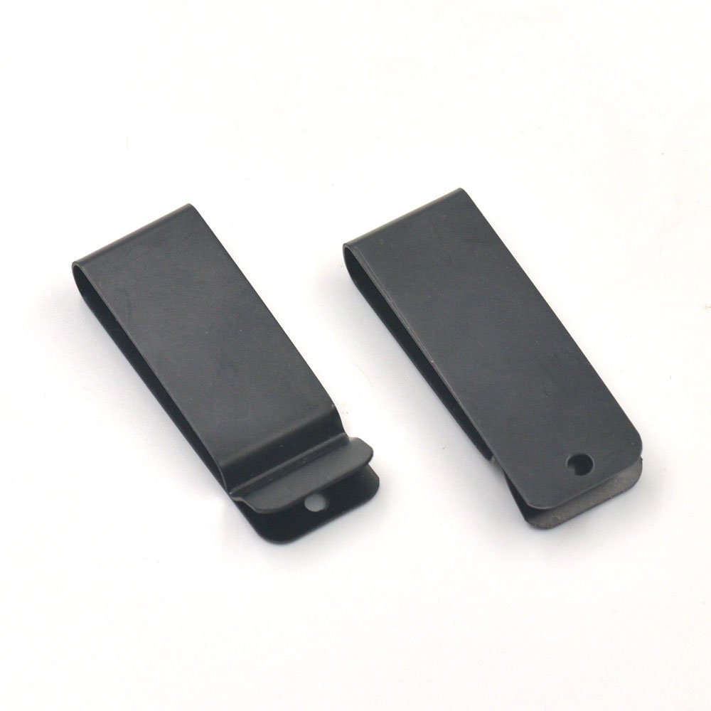 25 Pcs Black Belt Holster Clip Clasp Spring Hook Buckle Keyring Hardware - 62x22mm (2.44