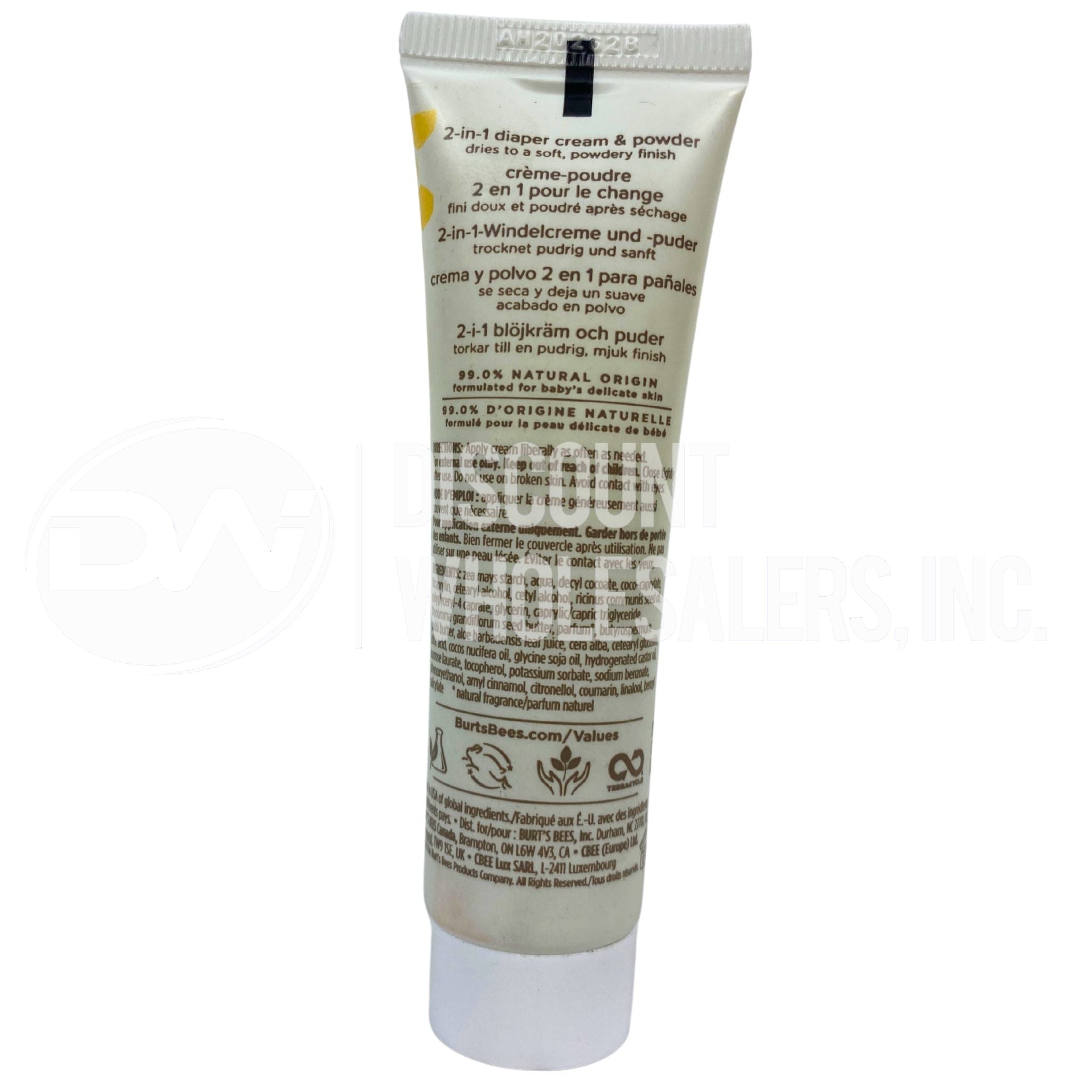 Burt's Bees Baby 2-in-1 Diaper Cream & Powder with Shea Butter, 0.75 Oz (50 Pack) - Gentle Rash Protection for Newborns & Infants - Perfect for Daily Diaper Changes & Sensitive Skin Care