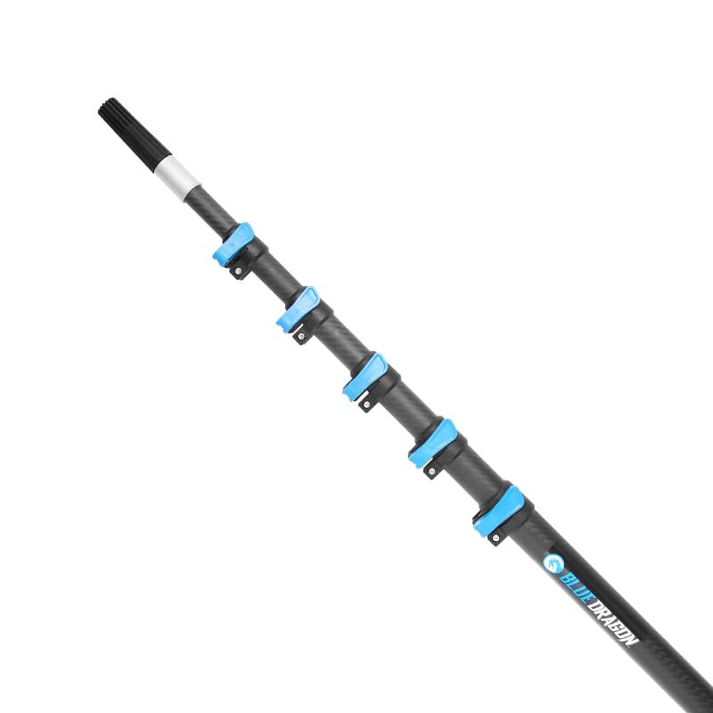 Premium Carbon Fiber Extension Pole - 24ft/7.5m Lightweight Telescopic Pole for Window Cleaning, Painting, Tree Trimming & Outdoor Maintenance