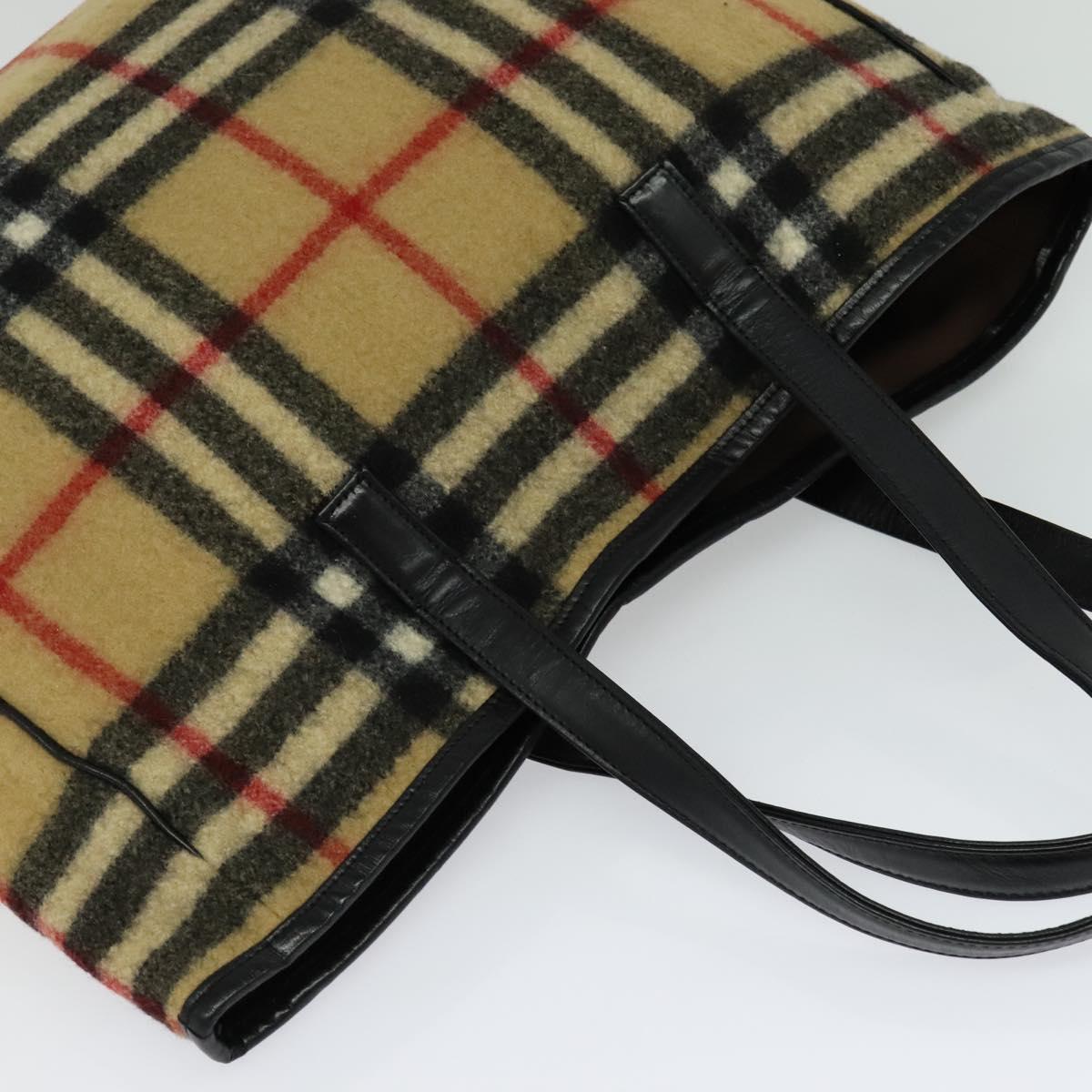 Burberry Check Wool Tote Bag for Women - Classic Plaid Designer Handbag for Work, Travel & Everyday Use