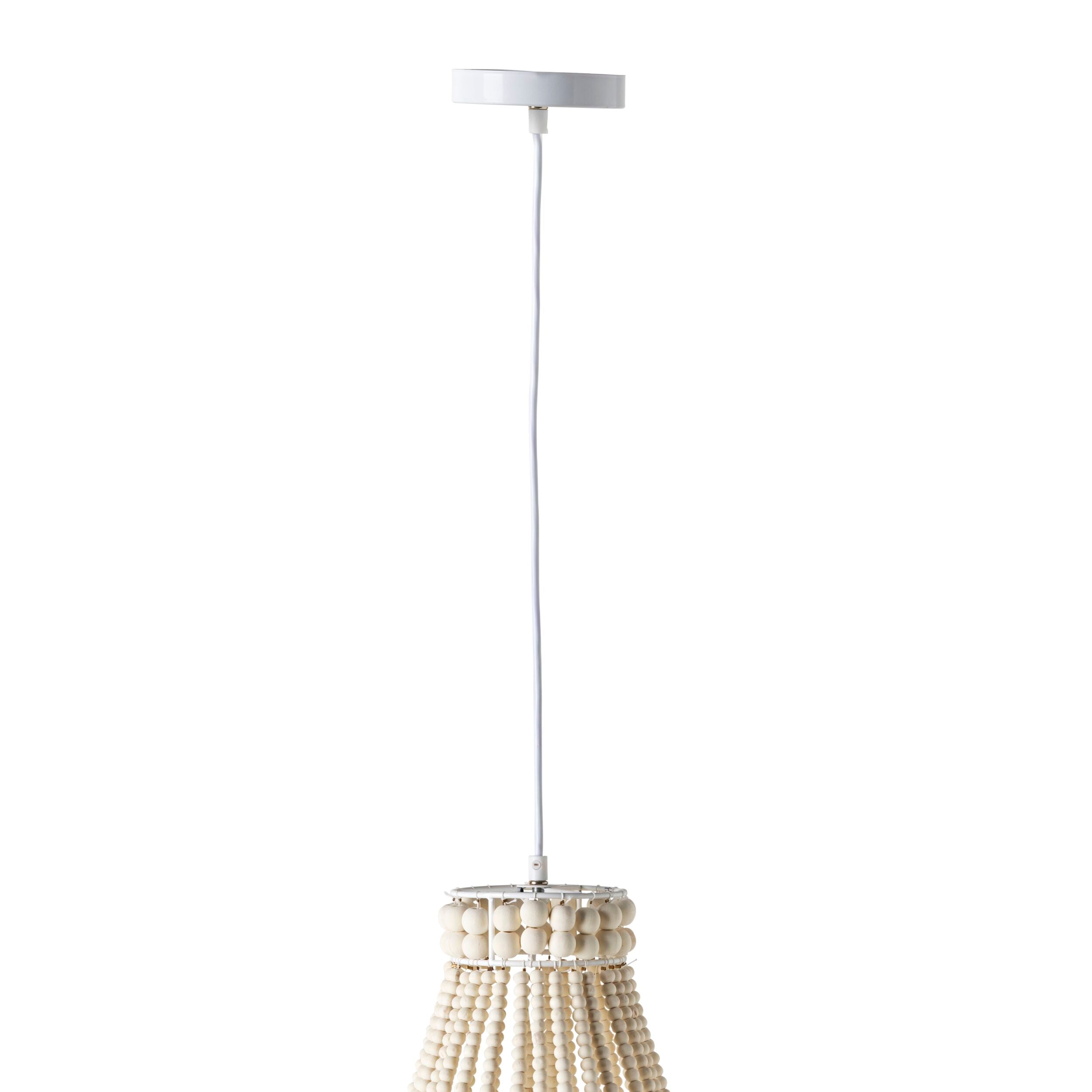 Handmade Beaded Chandelier with Natural Crystals - Elegant Ceiling Light Fixture for Dining Room, Bedroom & Living Room Decor