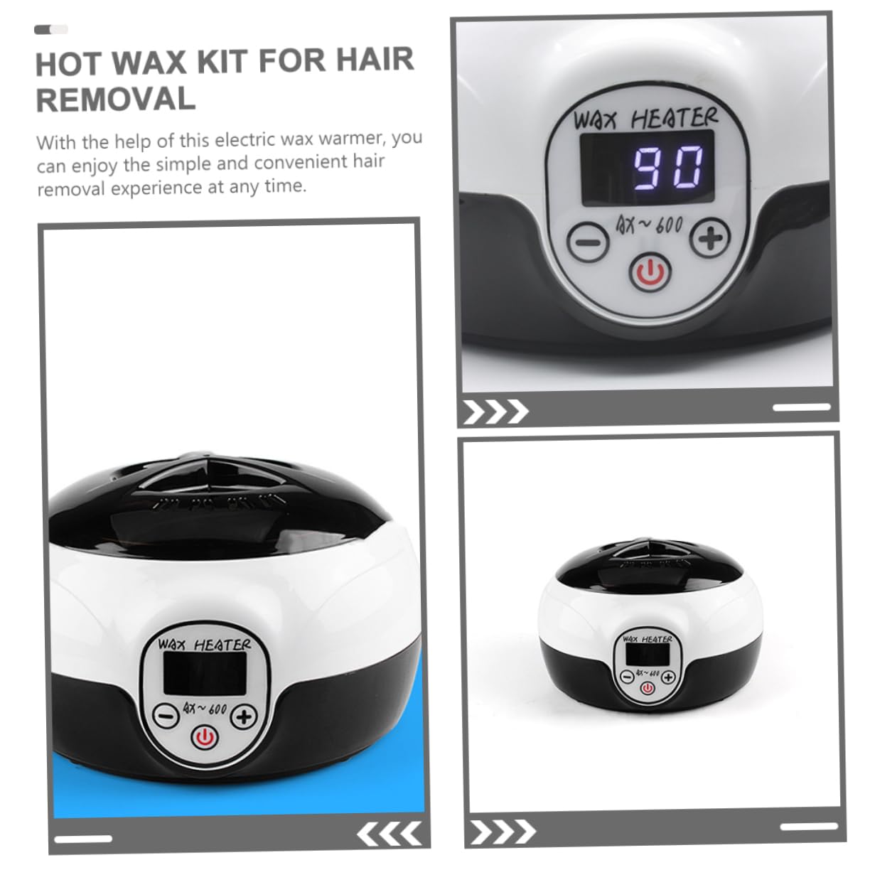 Professional 145W Wax Warmer Machine for Hair Removal - POPETPOP Wax Heater with US Plug, Perfect for Salon & Home Use - Smooth Bikini, Legs, Face & Body Waxing