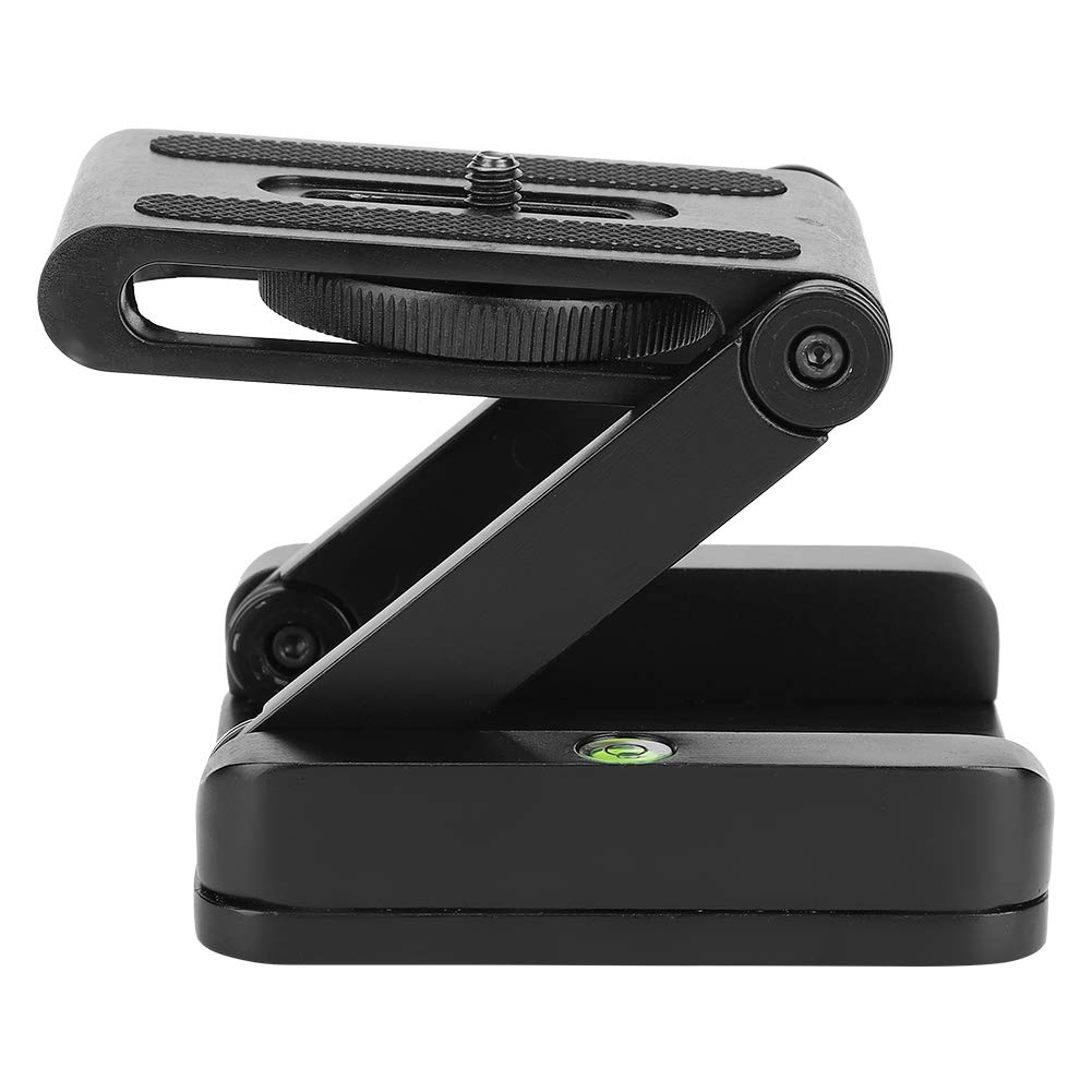 Tbest Black Z Flex Tilt Folding Quick Release Plate - Adjustable Flex Tilt Head Z Mount Bracket Stand for Tripod Camera - Perfect for DSLR, Mirrorless Cameras, Video Shooting & Photography