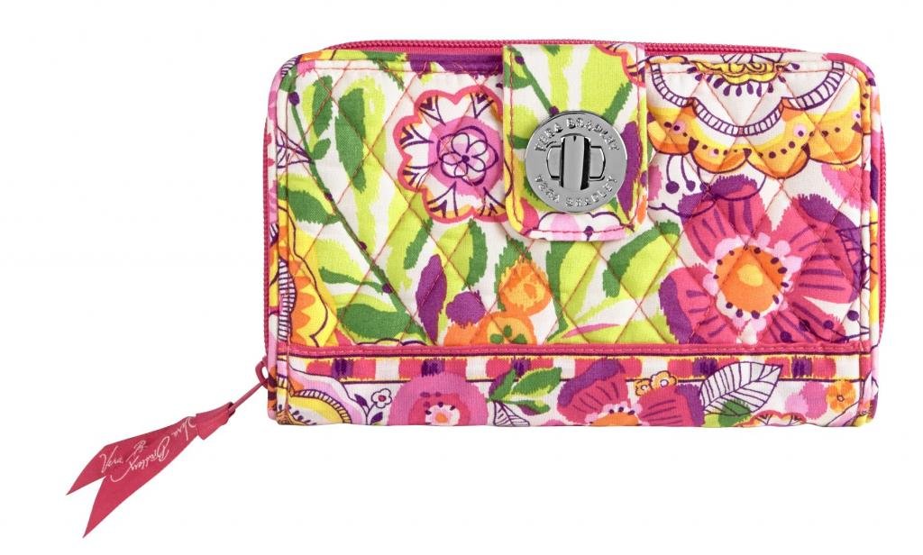 Vera Bradley Turn Lock Wallet - Stylish RFID Blocking Wallet for Women | Perfect for Travel, Shopping & Everyday Use