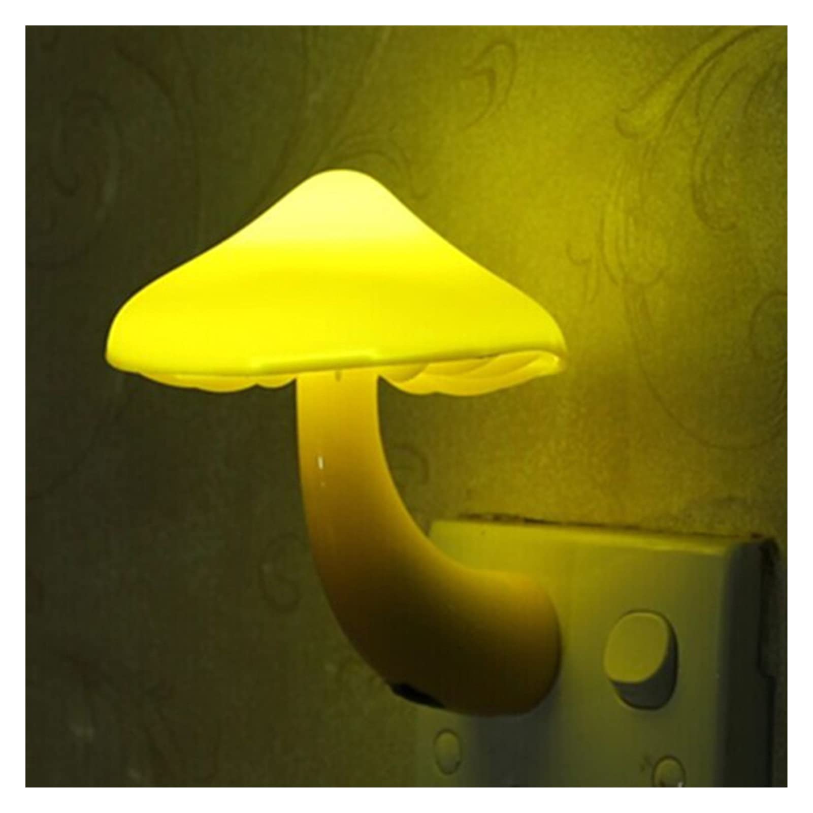Automatic Sensor LED Night Light Plug - Mushroom Shape Bedroom Lamp for Kids (Blue, US Plug) - Energy-Efficient, Safe & Dimmable Nursery Light for Hallway, Bathroom, Stairs & Closet