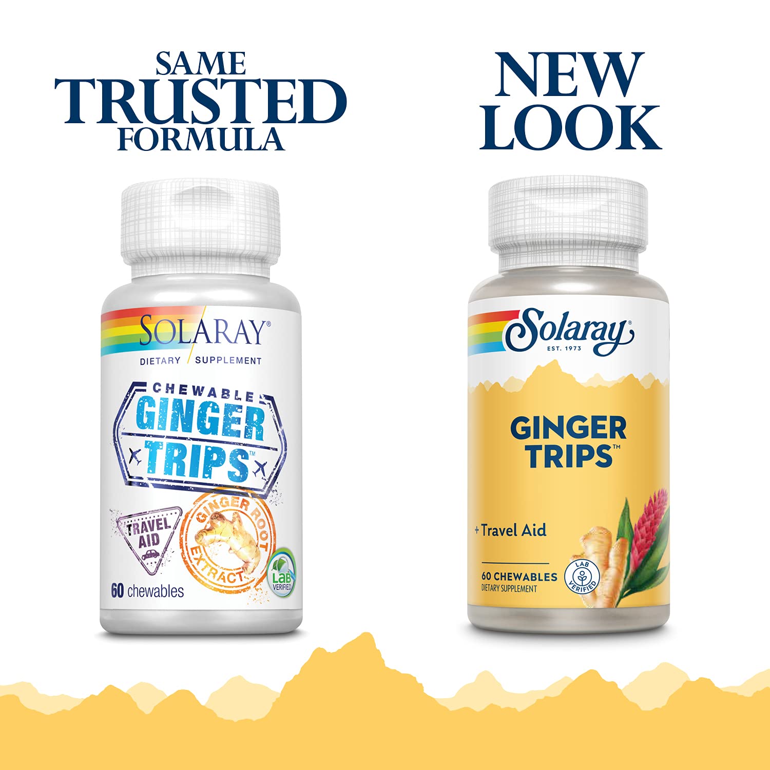 Solaray Ginger Trips Travel Aid Chewables - Natural Ginger Root Extract for Digestive Support with Honey, Stevia & Molasses - 60 Count | Perfect for Motion Sickness, Nausea Relief & Travel Wellness