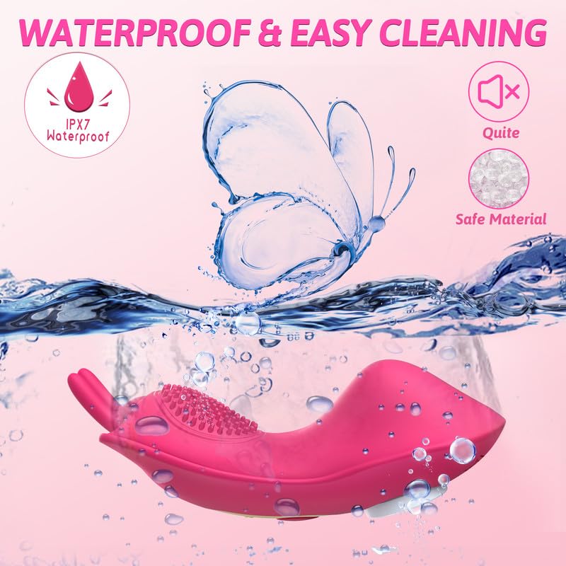 Remote Control Vibrator for Women - APP Controlled Wearable Butterfly Panty Vibrator with 9 Vibration Modes, Long Distance Couples Toy, Discreet Mini Sex Toy for Her - Perfect for Date Nights, Travel & Spicing Up Relationships