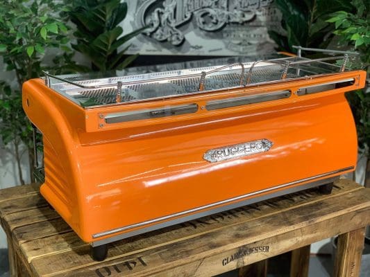 Expobar Ruggero 3 Group Commercial Espresso Machine - Orange - Perfect for Coffee Shops, Restaurants & Offices