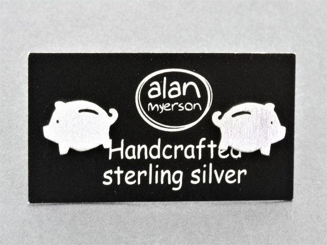 Sterling Silver Piggy Bank Stud Earrings - Perfect for Gifts, Savings Motivation & Everyday Wear