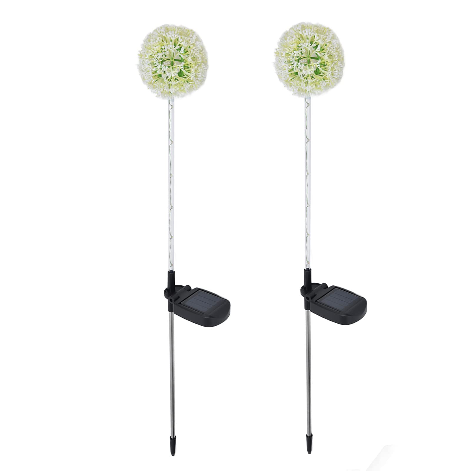 Fdit 2 Sets Solar Powered Dandelion Garden Lights with Colorful LED String Lights - Waterproof Solar Stake Lights for Outdoor Patio, Yard, Pathway Decoration | Perfect for Garden Parties, Wedding Decor & Landscape Lighting