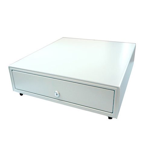 Visicom BC-415M-W(6C) White Small Cash Register Drawer - 3 Bill/6 Coin Capacity, Made in Japan | Perfect for Retail Stores, Restaurants & Small Businesses