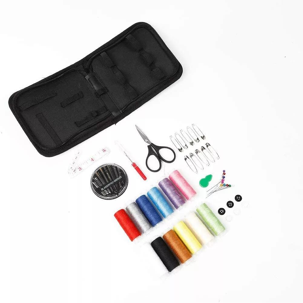 **Complete Travel Sewing Kit for Beginners - 50-Piece Multifunctional Sewing Supplies with Needles, Thread, Scissors, Thimble & Storage Box - Perfect Gift for Grandma, Mom & Friends - Ideal for Home Repairs, Emergency Fixes & Traveling**
