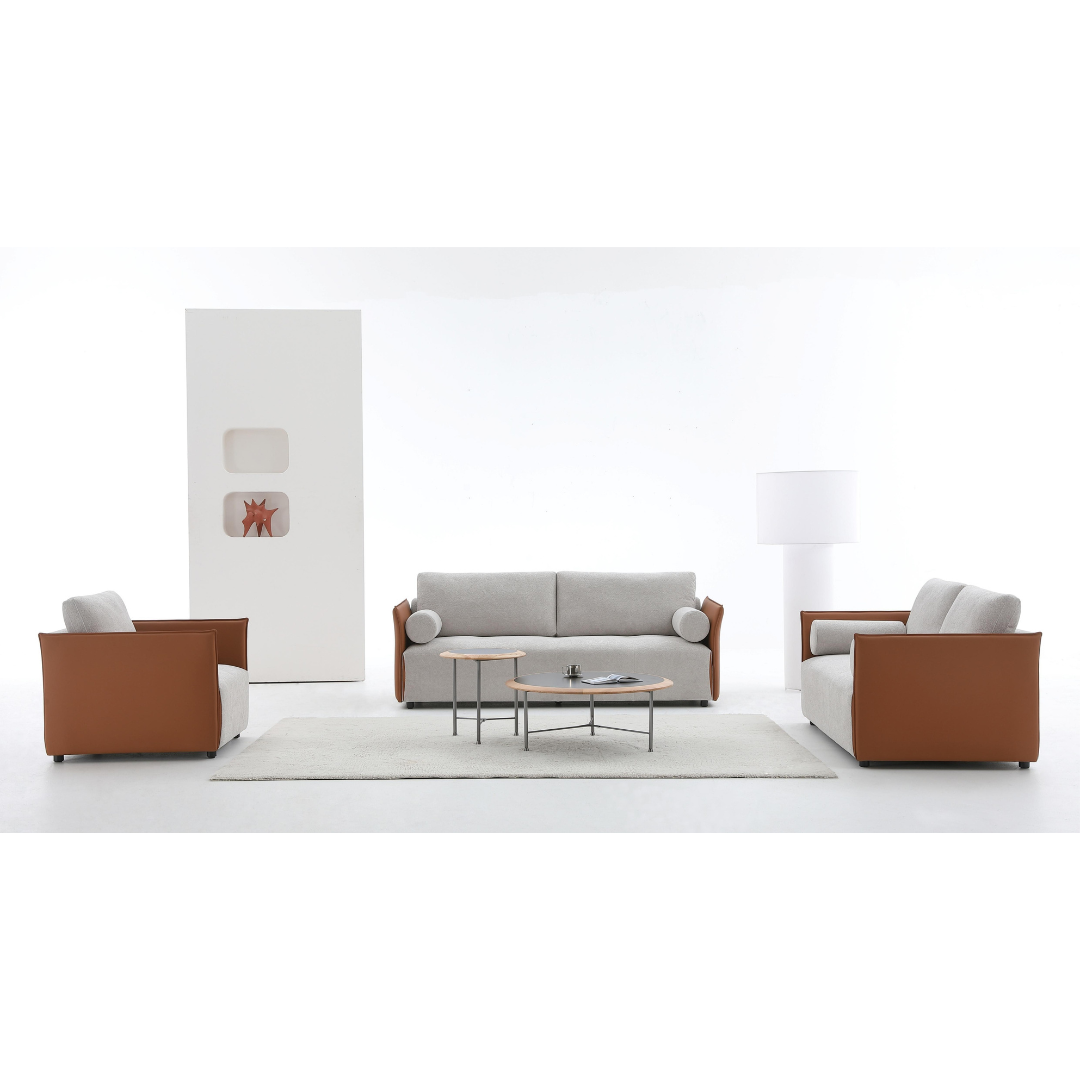 Elisabetta Fabric Sofa - Modern Comfortable Living Room Couch for Home, Office, and Lounge - Perfect for Relaxing, Entertaining, and Family Gatherings