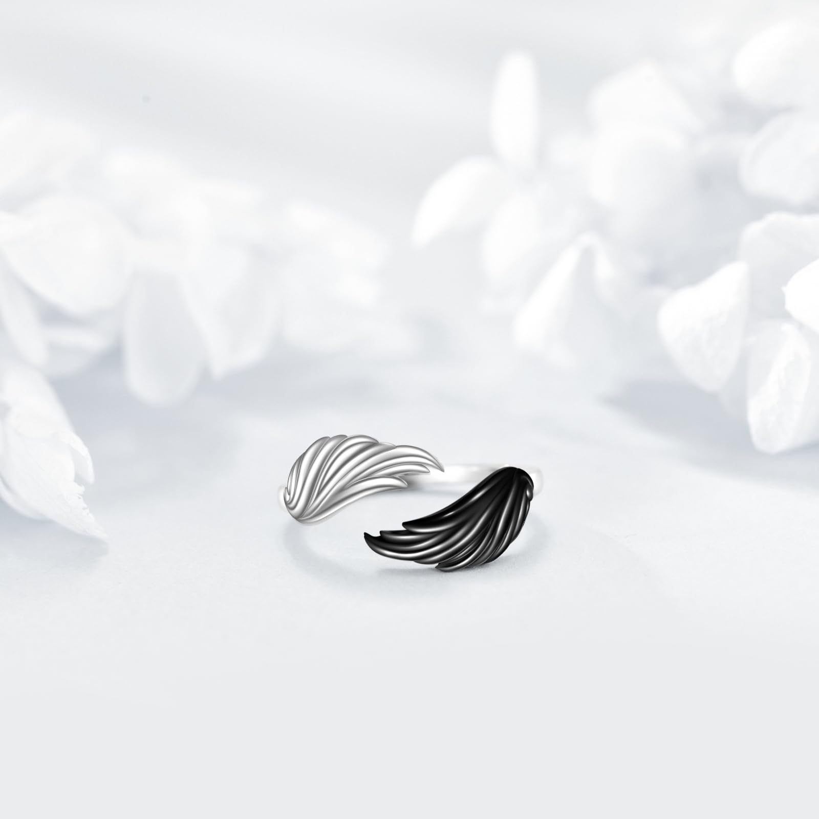 925 Sterling Silver Anxiety Rings for Women & Men - Frog, Wolf, Dragonfly, Hummingbird, Fox, Elephant, Panda, Red Panda & Angel Wings Designs | Open Adjustable Rings for Stress Relief, Fashion Jewelry Gift | Perfect for Daily Wear, Meditation & Self-Care Moments