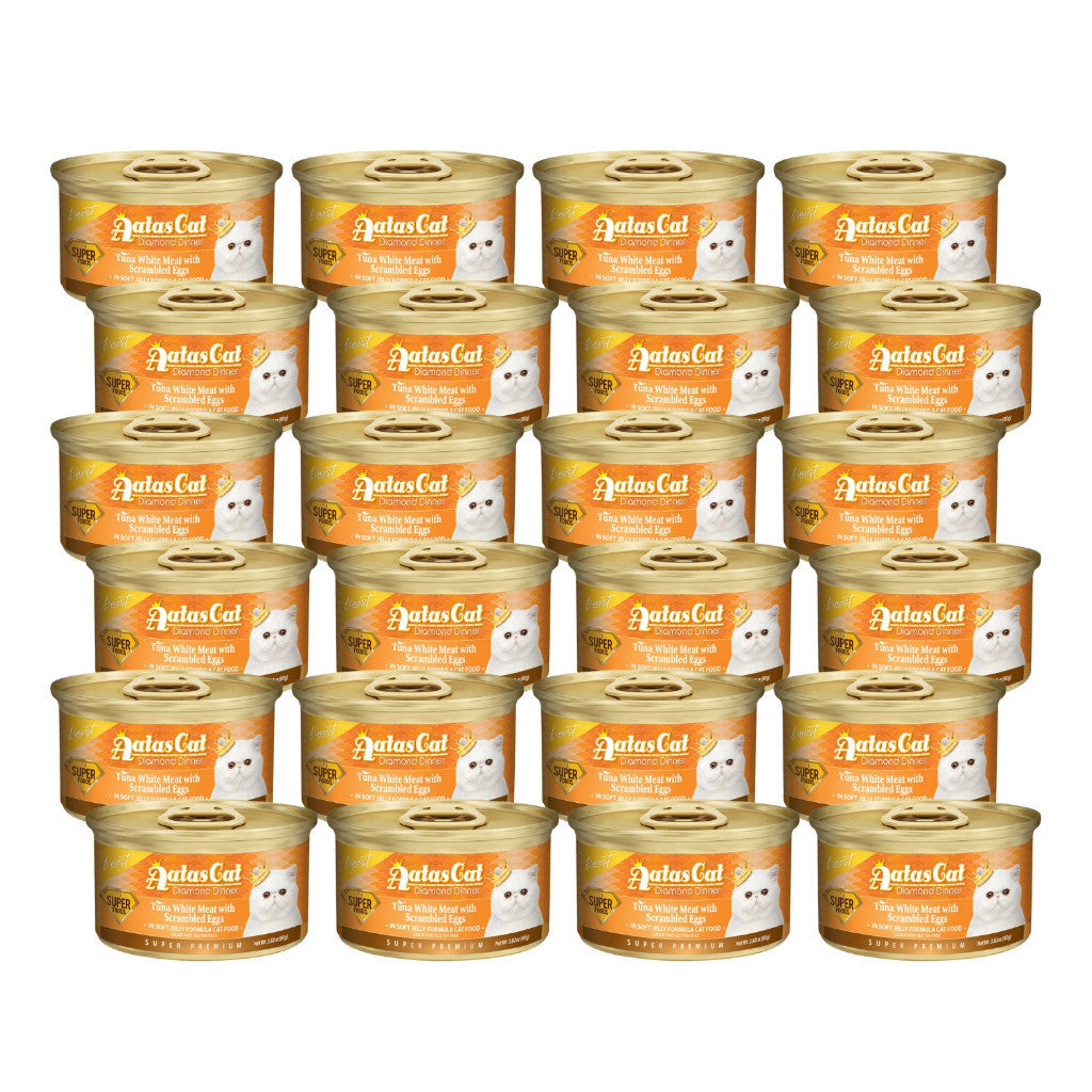 [24-Pack] Aatas Premium Wet Cat Food Variety Bundle - Fruity Feast in Gravy & Diamond Dinner in Jelly - Complete Nutrition for Adult Cats - Perfect for Daily Meals, Weight Management & Picky Eaters