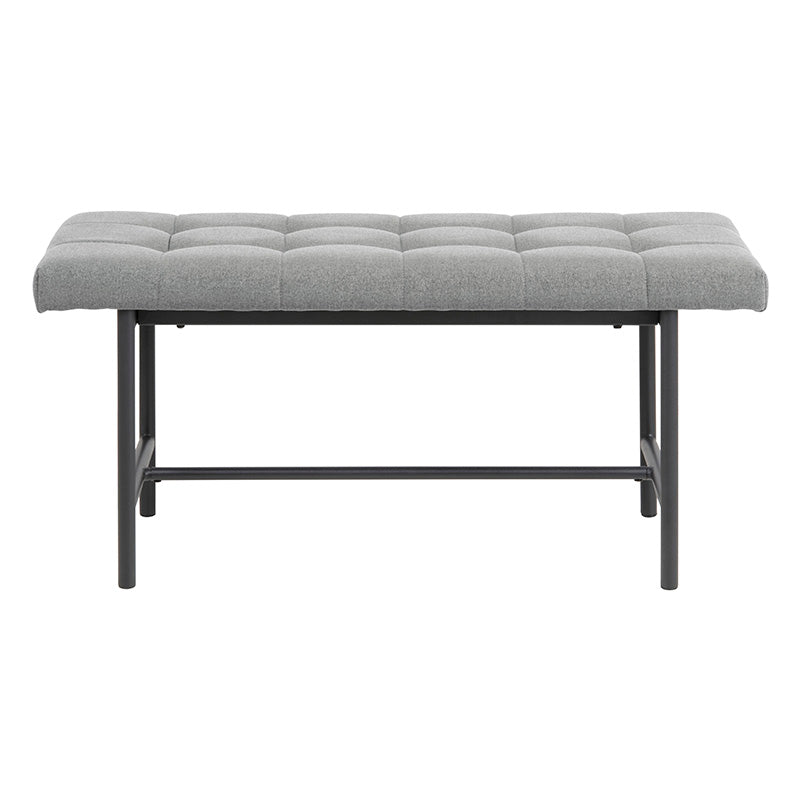 JORY 100CM Light Grey Bench Seat - Modern Upholstered Entryway, Bedroom, or Living Room Bench with Sturdy Wooden Legs