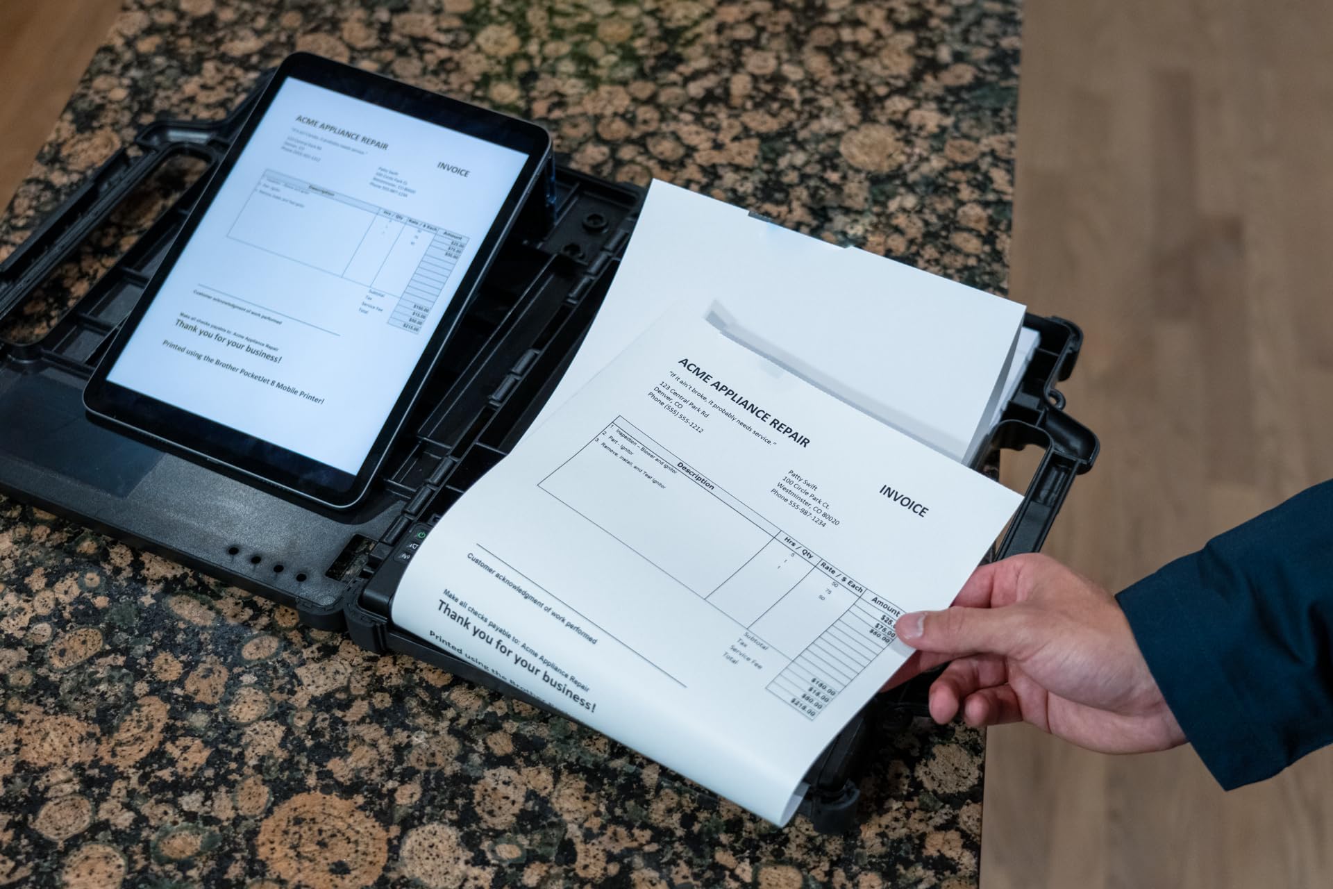 Brother Rugged Bi-fold Carrying Case for Brother Printers - Durable Protection for Office, Travel & On-the-Go Printing Needs
