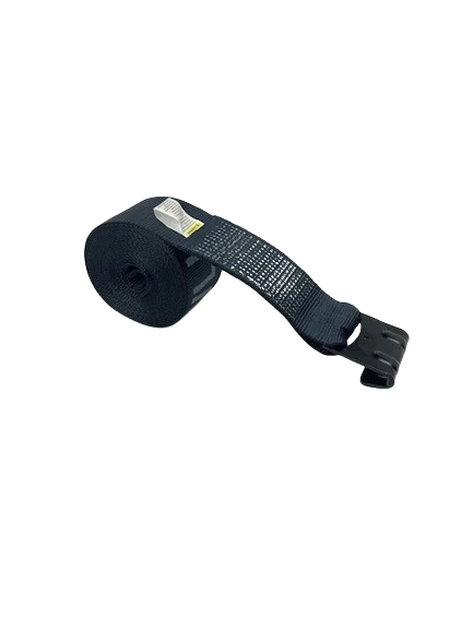 4-Pack 30' Black Heavy Duty Winch Straps with Flat Hooks - Secure Tie Down for ATV, Motorcycle, Boat & Cargo Transport