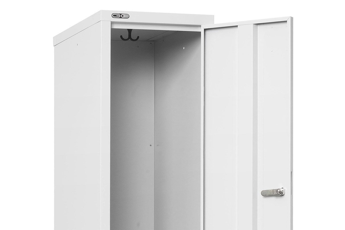 2-Tier Metal Locker with Sonic Design - Secure Storage for Home, Office & Gym Organization (Single Door)