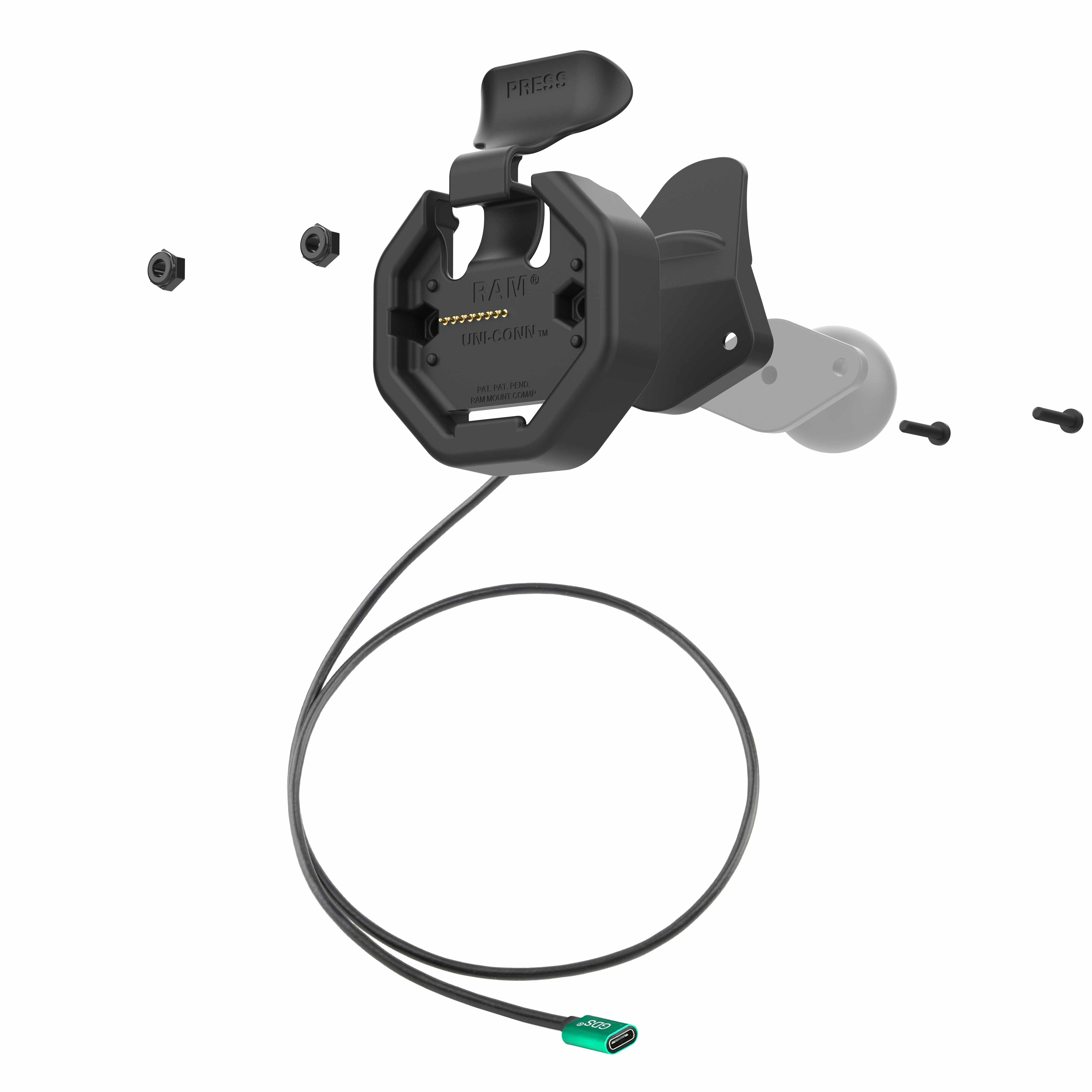 GDS® Uni Conn™ Powered Snap-In Dock with USB-C Connector (RAM GDS DOCK U3CPU) - Perfect for Laptop Workstations, Gaming Setups & Office Desks