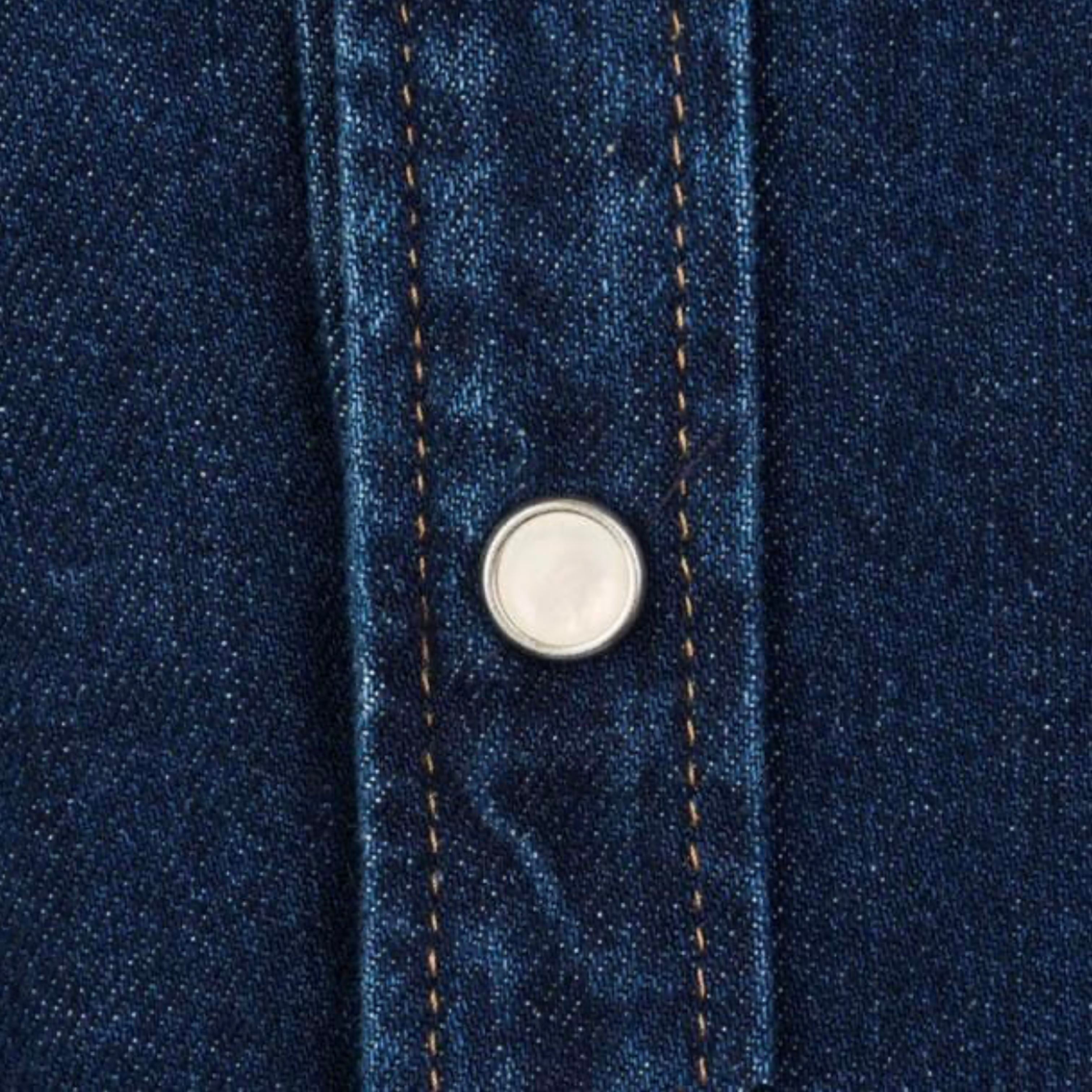 Givenchy Tape Denim Shirt for Men - Stylish Designer Blue Denim Button Up Shirt - Perfect for Casual Outfits, Date Nights & Streetwear Fashion