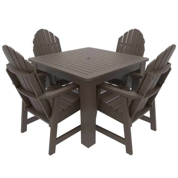 Muskoka 5-Piece Square Bistro Dining Set - Outdoor Patio Furniture for Garden, Deck, and Backyard Dining