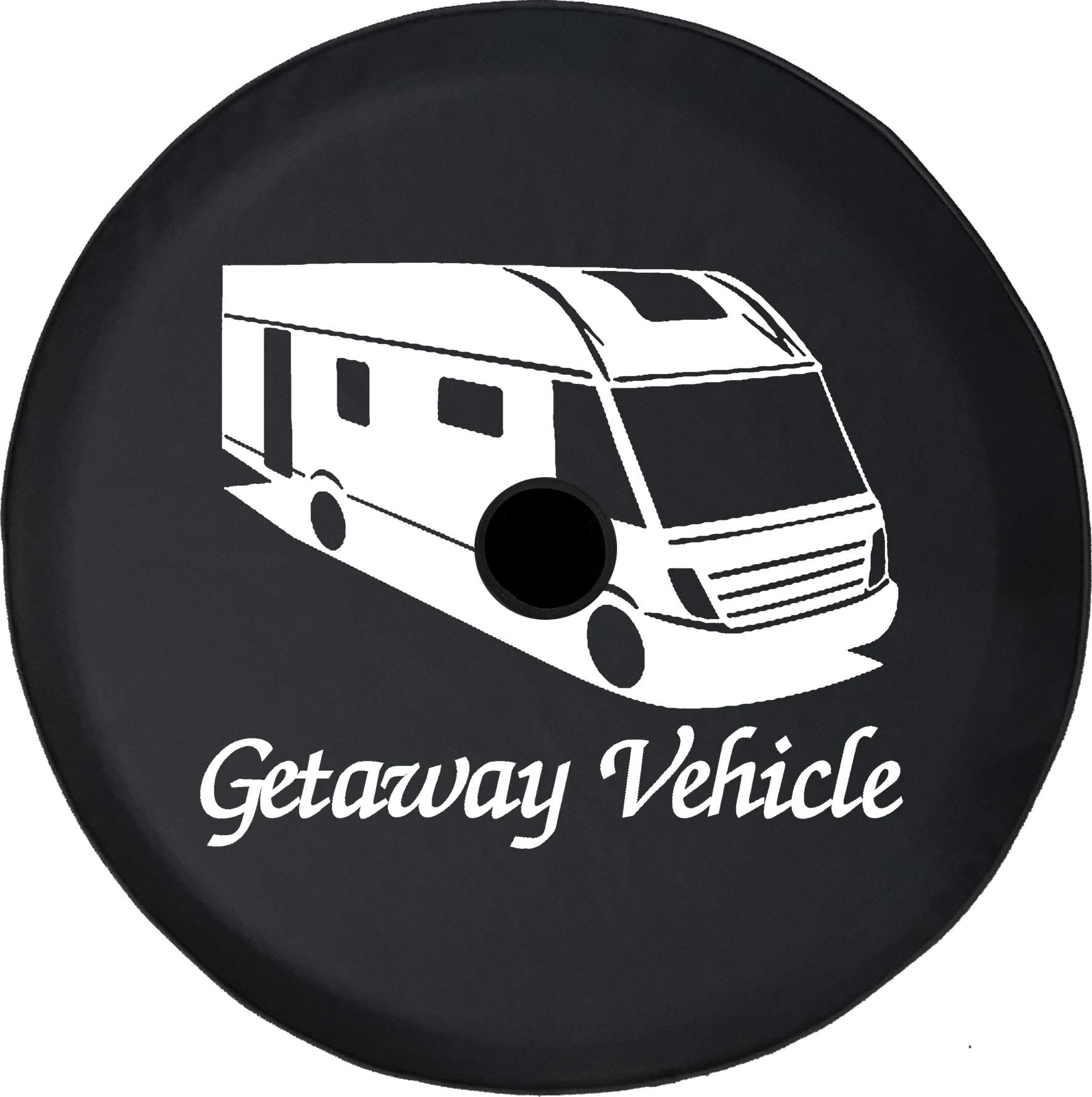 Funny Spare Tire Cover for Camper SUV Trailer Truck RV - Durable PVC Leather Wheel Protector with Backup Camera Hole (33 Inch, Black) | Perfect for Road Trips, Camping & Outdoor Adventures