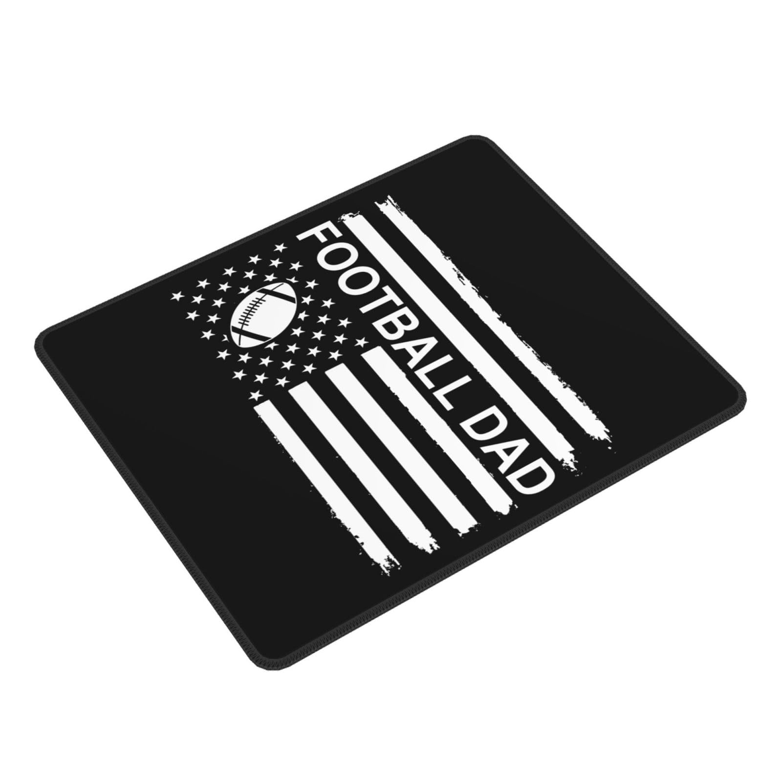 SIYTUAU Football Dad USA Flag Mouse Pad - Waterproof Non-Slip Rubber Desk Mat for Laptop & Office (10x12 inches) - Perfect for Gaming, Work & Patriotic Home Decor