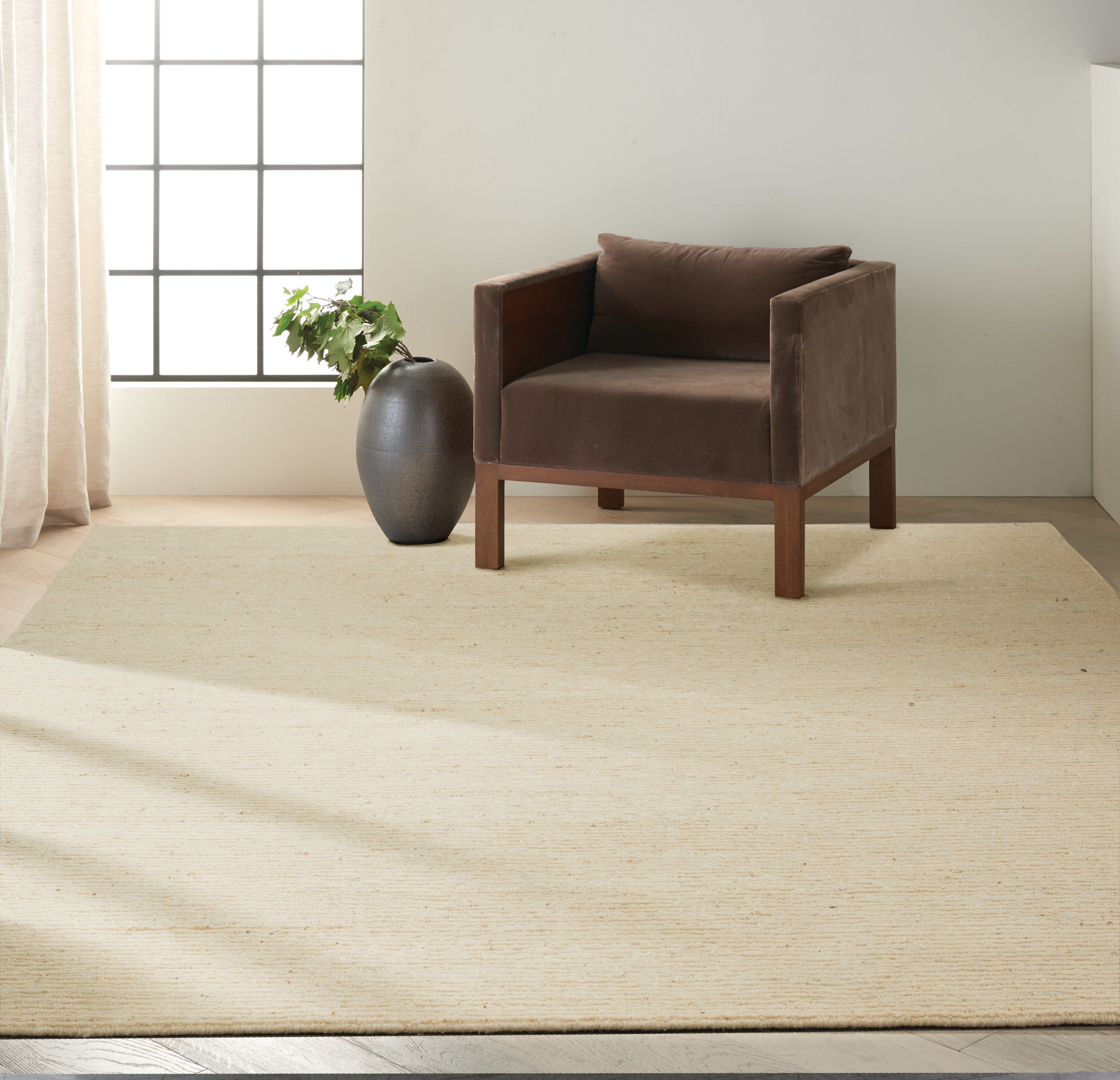 Calvin Klein Kathmandu 10' x 14' Natural Modern Indoor Area Rug - Perfect for Living Room, Bedroom & Office Decor