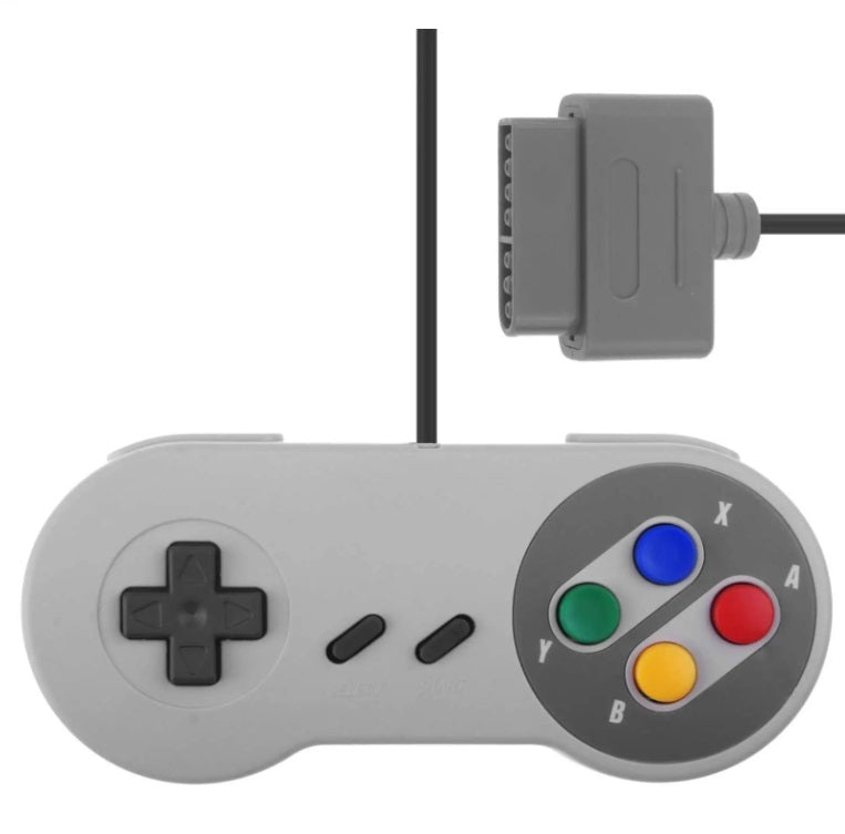 Original SNES Controller - Classic Super Nintendo Gamepad for Retro Gaming - Perfect for Nintendo Switch, PC, and Emulators - Relive Your Favorite 90s Games