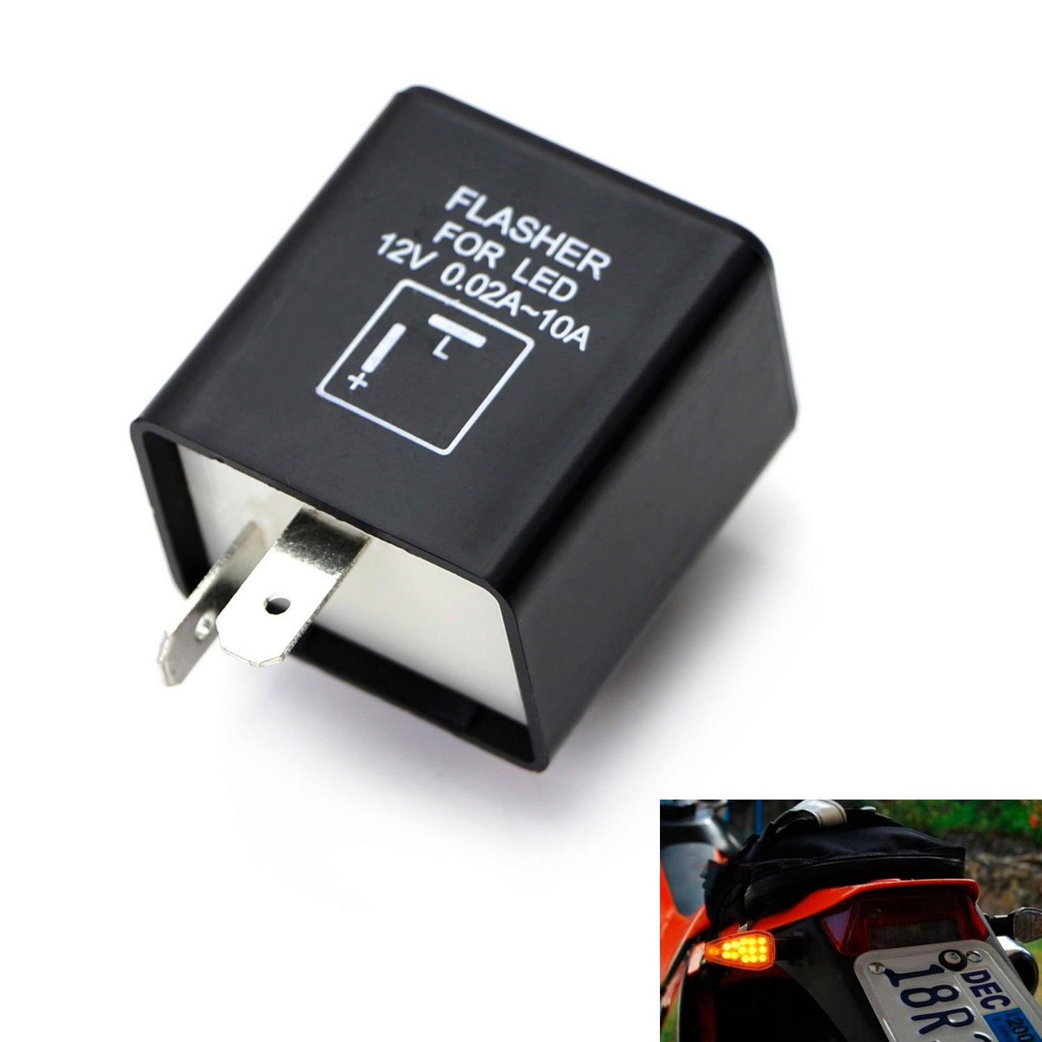 2 Pin LED Flasher Relay for Turn Signal Lights - Fix Hyper Flash Fast | Compatible with Cars, Trucks, Motorcycles & Auto Repair Shops