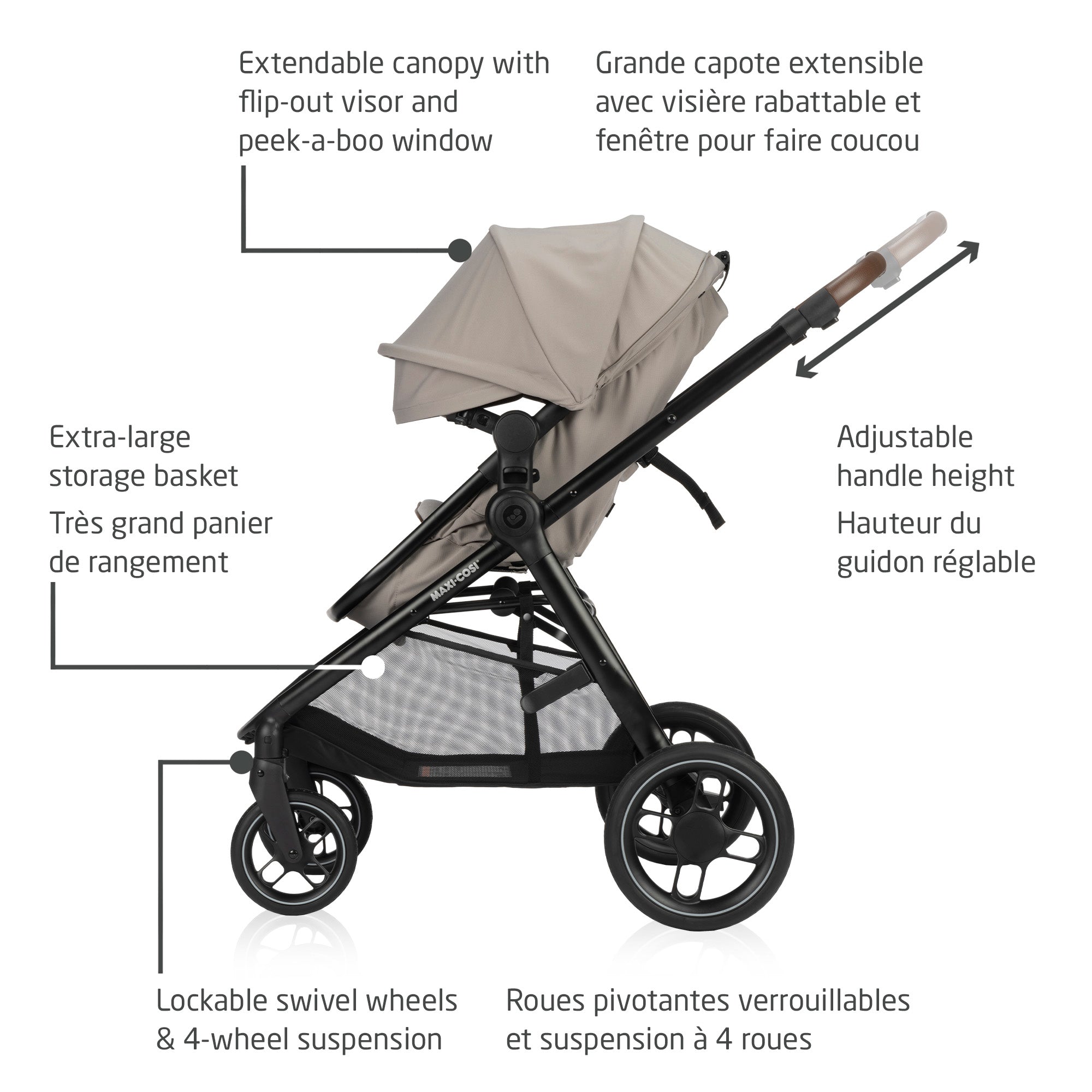 Maxi Cosi Zelia Luxe Travel System - Lightweight Stroller & Infant Car Seat Combo for Safe & Convenient Travel | Perfect for Newborns, Toddlers & On-the-Go Parents | Ideal for Shopping, Travel & Daily Outings