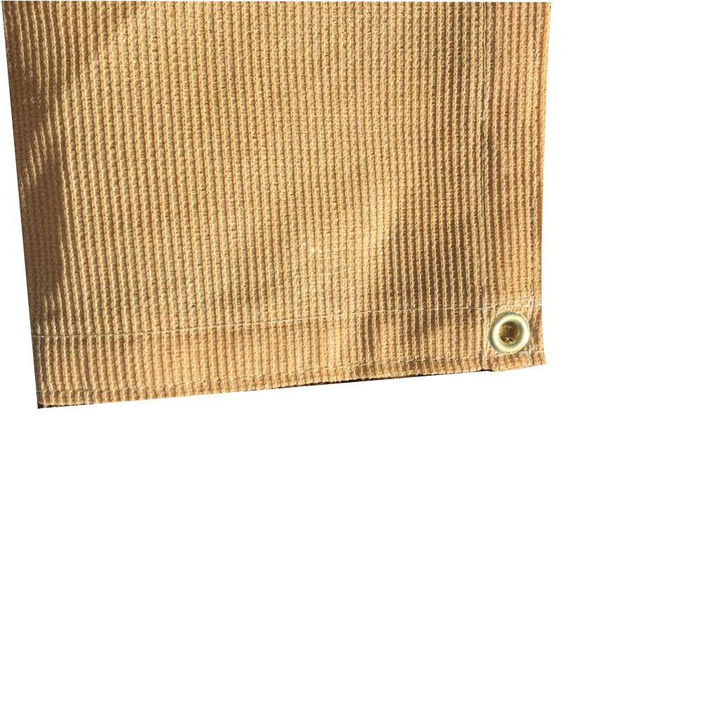 XTARPS 6x8 ft Premium 90% Shade Cloth - 7oz UV Resistant Sun Shade Sail in Tan - Perfect for Patio, Garden, Pool & Outdoor Shade Protection