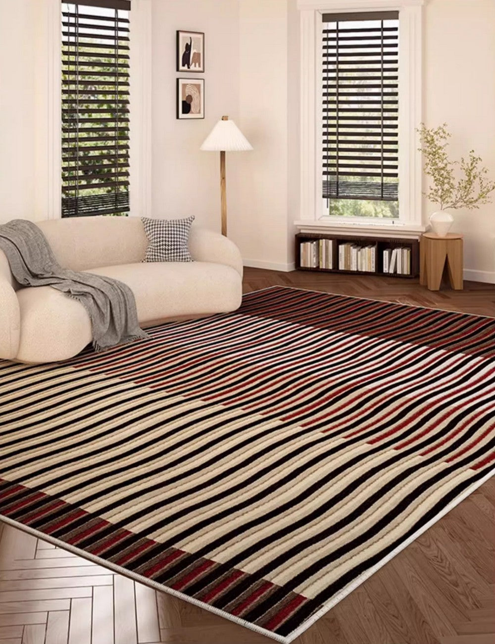 Abstract Modern Area Rugs for Bedroom & Living Room - Mid Century Contemporary Rugs - Soft Non-Slip Floor Carpet for Home Decor, Dorm, Office (Perfect for Boho, Scandinavian & Minimalist Style)