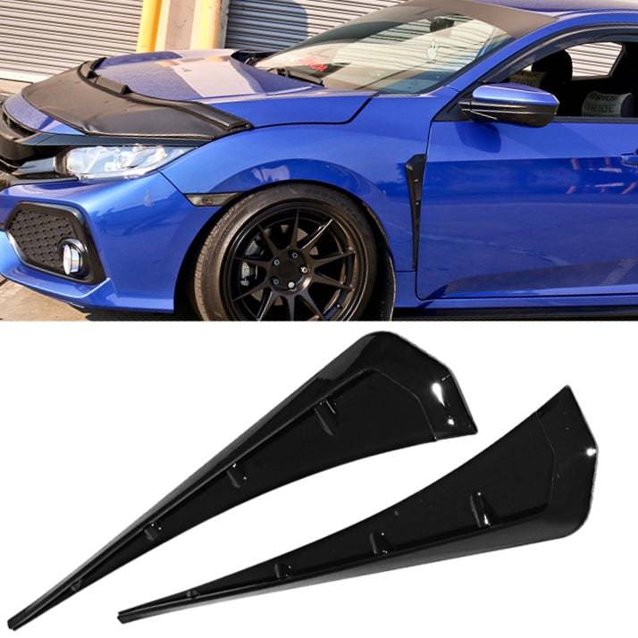 2016-2021 Honda Civic Front Fender Vent Cover - Gloss Black Replacement Side Vent | Perfect for Car Customization & Exterior Styling Upgrades