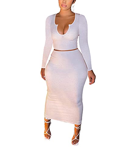 White A-two Piece Skirt Outfits
