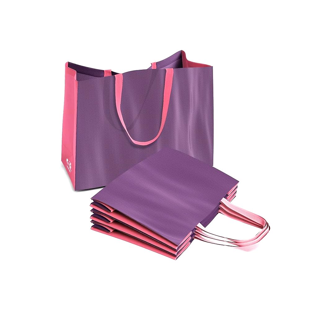Eco-Friendly Reusable Grocery Bags - Durable Laminated Non-Woven Shopping Totes for Groceries, Kitchen Storage & Food Delivery - Perfect for Supermarkets, Farmers Markets & Zero-Waste Lifestyle