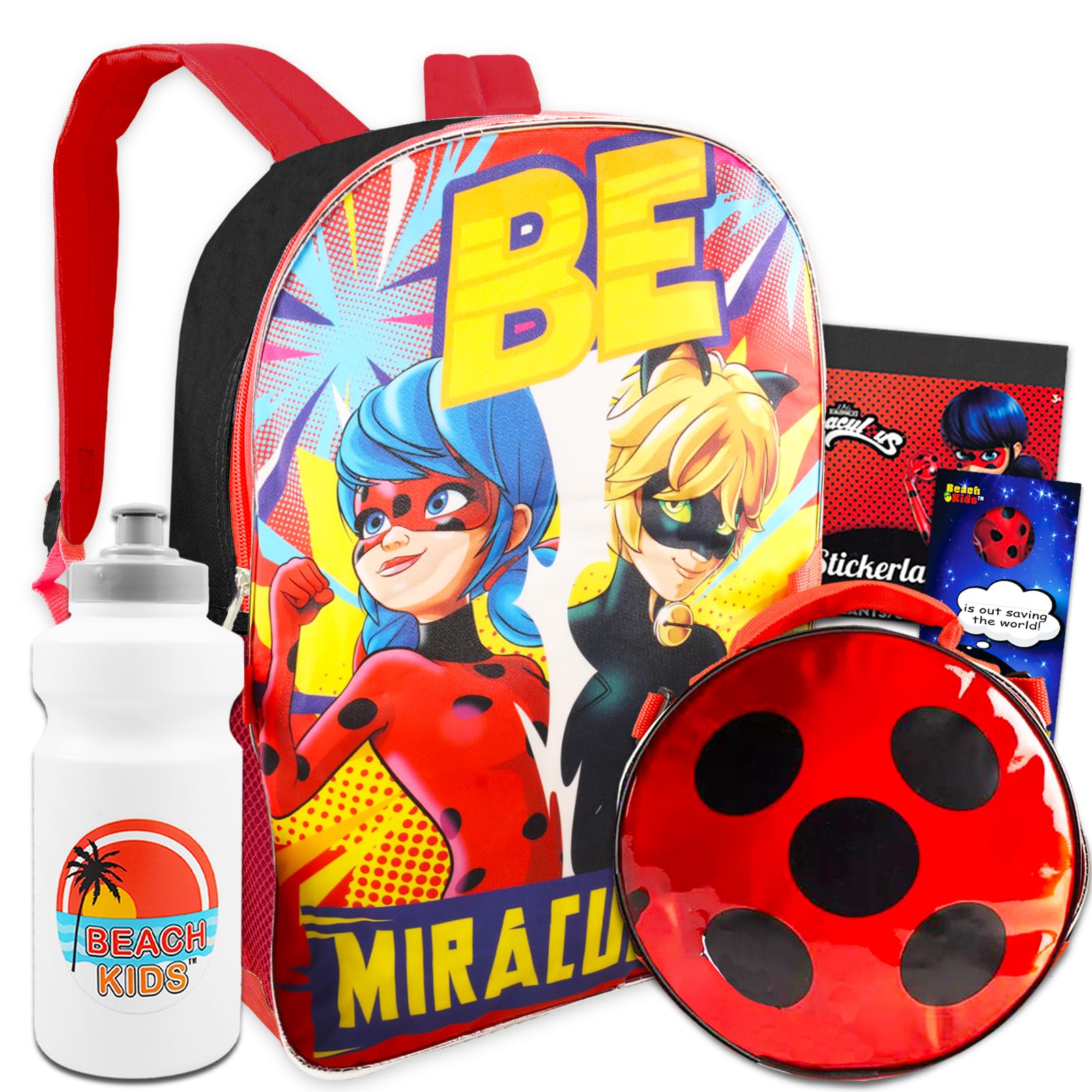 Miraculous Ladybug Backpack and Lunch Box Set for School - 16