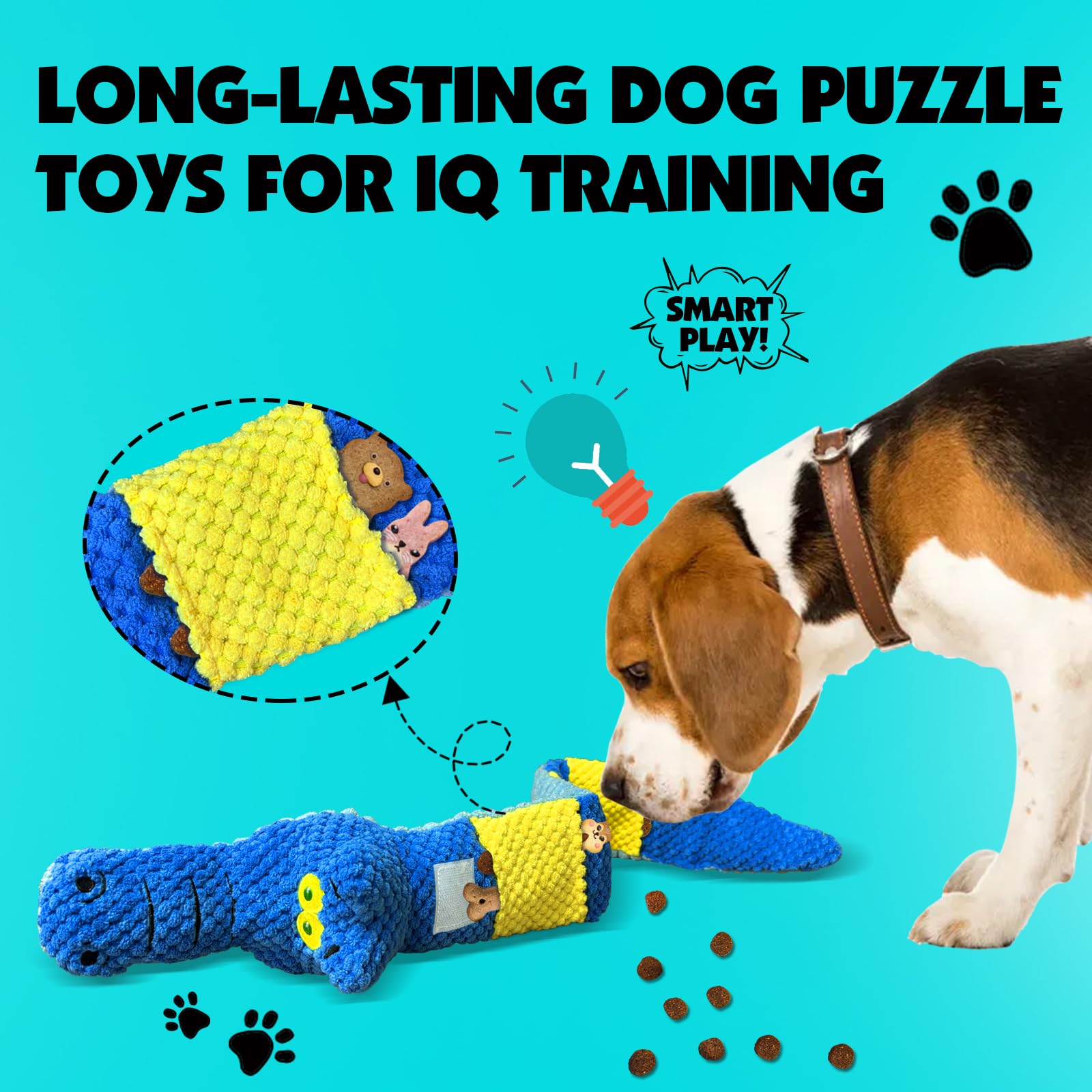 Interactive Squeaky & Crinkle Dog Puzzle Toys - IQ Training and Foraging Games for Mental Stimulation - Plush Chew Toys for Small, Medium, Large Dogs - Keep Pets Busy & Engaged (3 Pack) - Perfect for Boredom Relief, Separation Anxiety, and Indoor Playtime