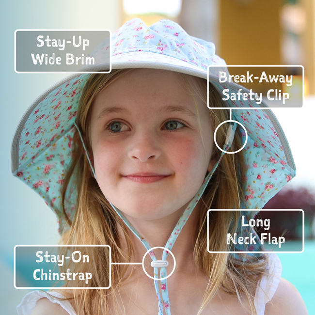 Jan + Jul Cotton Adventure Sun Hat for Kids - UPF 50+ Sun Protection, Adjustable Chin Strap, Lightweight & Breathable - Perfect for Beach, Pool, Outdoor Play & Summer Adventures (Tiger Print)