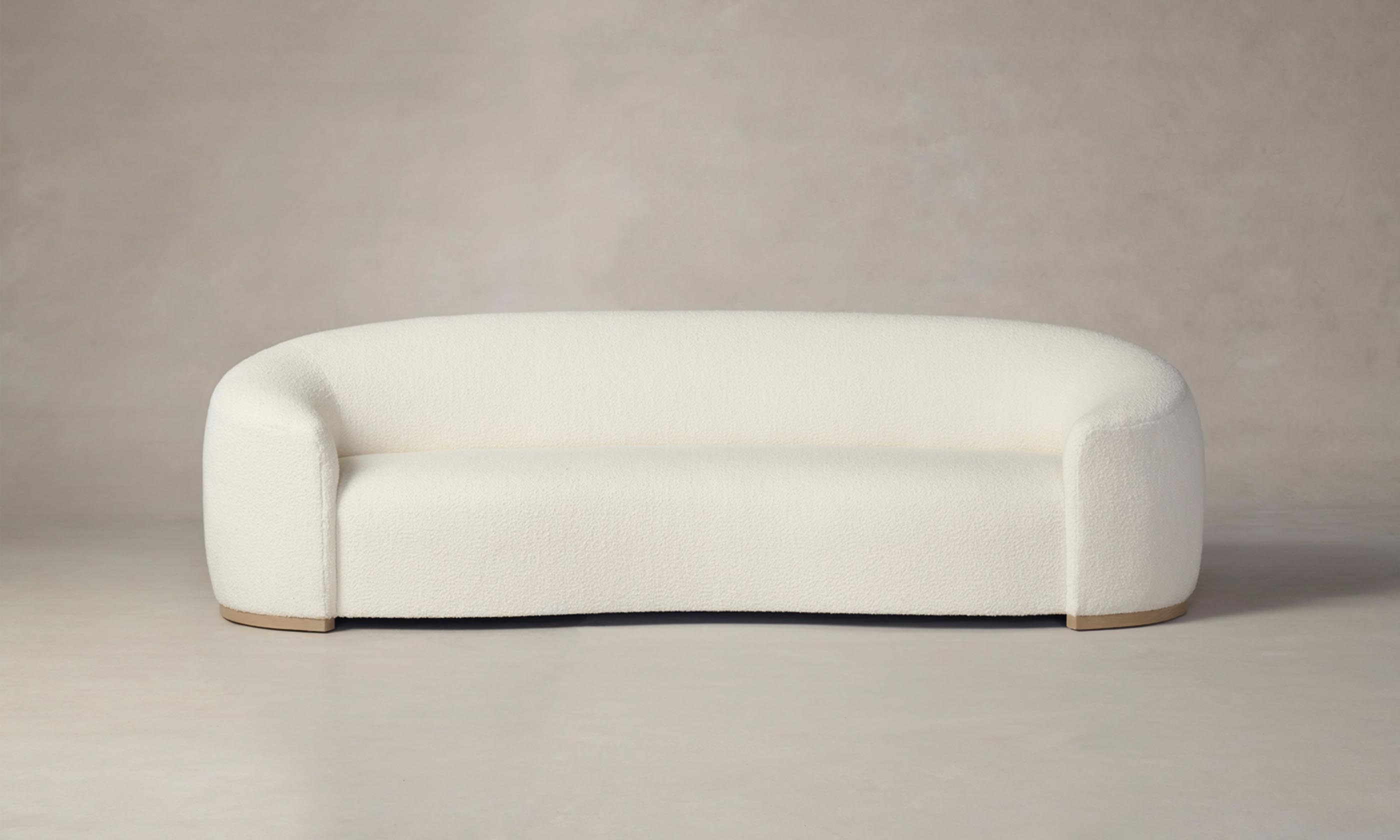 Luxury Chelsea Sofa - Italian Bouclé White Fabric - Modern Living Room Furniture for Home & Office Decor