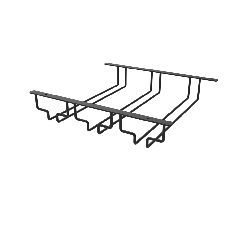 Triple Row Glass Hanger - 3-Tier Glass Organizer for Kitchen, Bathroom & Office - Perfect for Wine Glasses, Mugs, and Cups - Space Saving Storage Solution