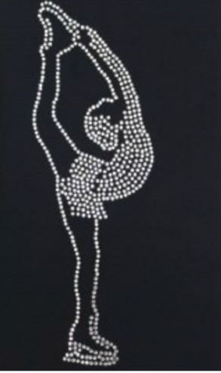Sparkling Ice Skating Girl #2 Rhinestone Iron-On Transfer for DIY T-Shirts, Hoodies & Bags – Perfect for Winter Sports & Figure Skating Fans