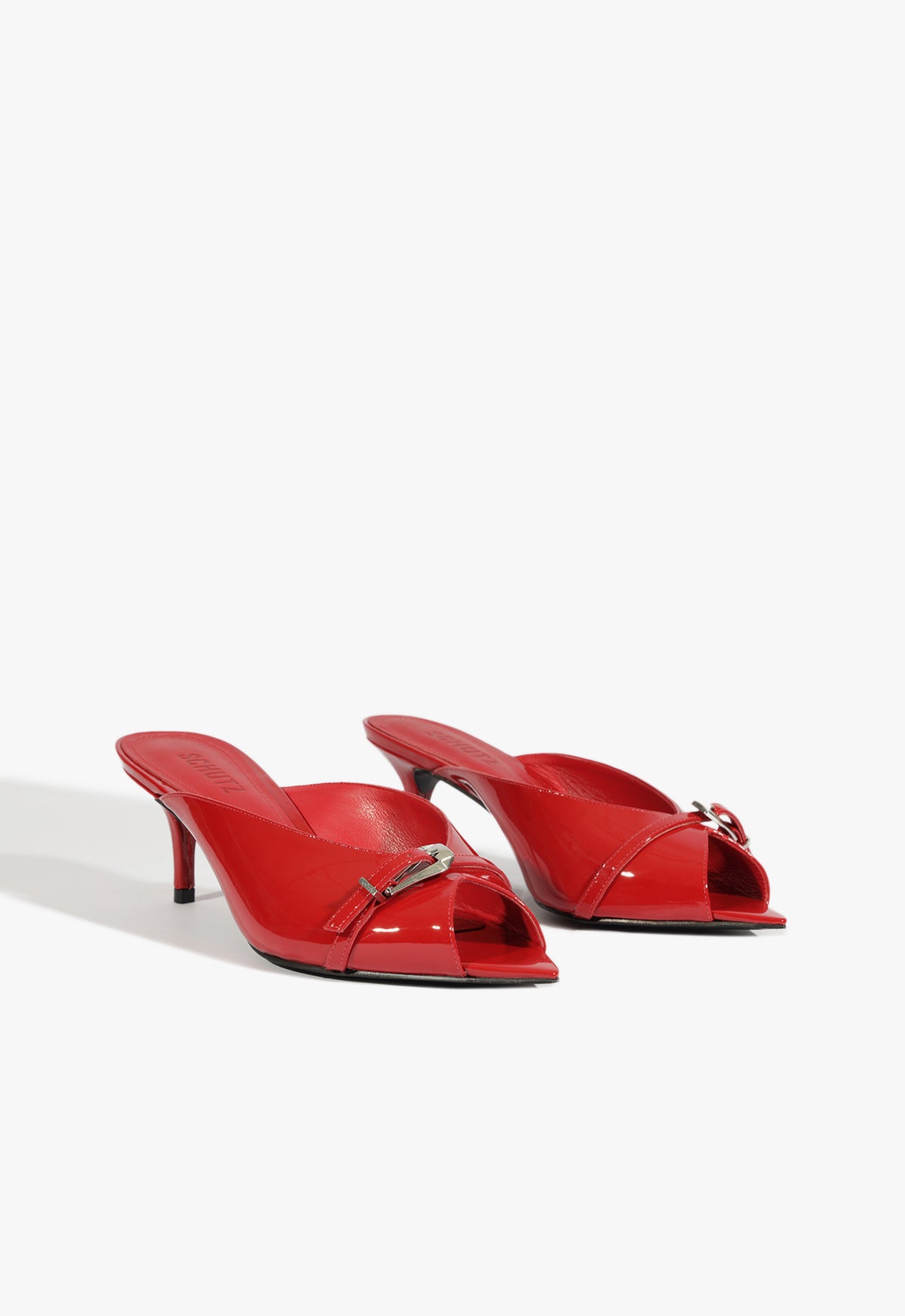 Lena Women's Mule Shoes - Patent Leather Pumps with 2.4 Inch Mid Heel (Style S2205800140004) - Perfect for Office, Parties & Casual Wear