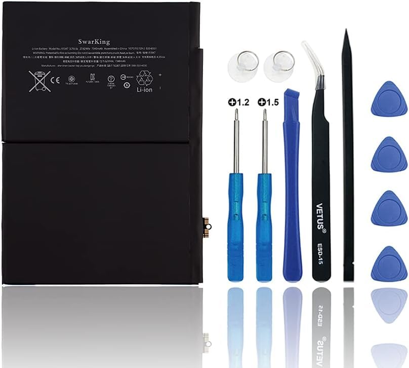 High-Capacity A1547 Replacement Battery for Apple iPad 6 / iPad Air 2 (WiFi Models A1547 A1566 A1567) - Includes Installation Tools - Perfect for Home, Office & Travel Use