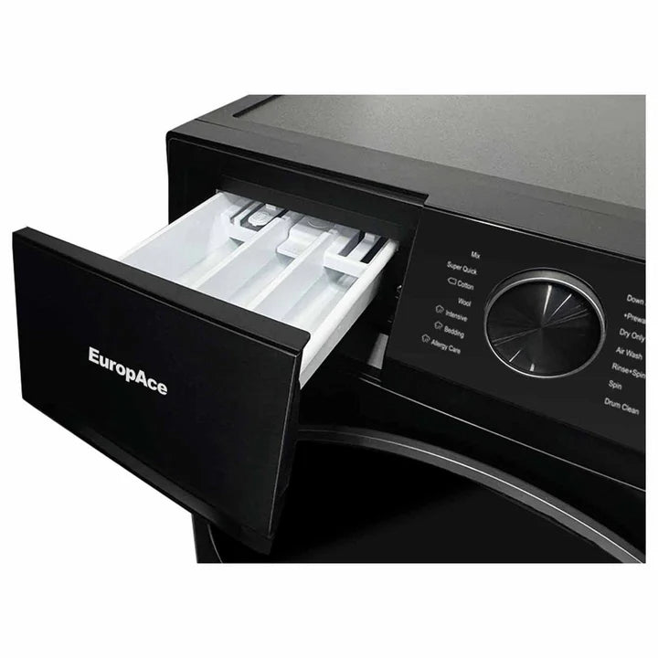 Europace EWD8107DBK 10kg/7kg Washer Dryer Combo - Energy Efficient Laundry Machine for Apartments & Small Homes | Perfect for Space-Saving & Quick Drying